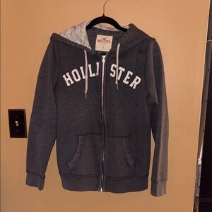 Vintage Hollister Charcoal Hoodie with Logo EUC ~ Super Soft ~ No Stains or Rips